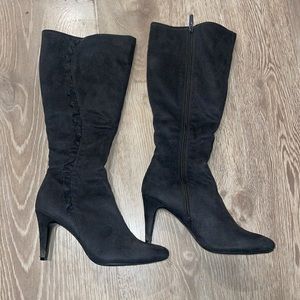 Women’s tall suede heel boots